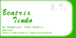 beatrix timko business card
